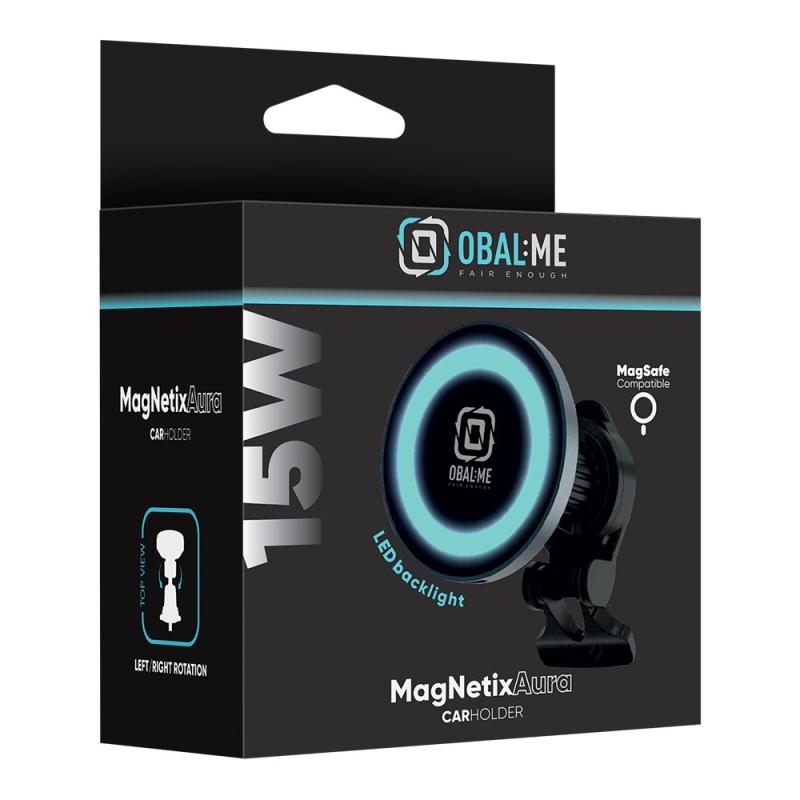 BALENIE:ME MagNetix Aura Bezdrôtový nabíjací držiak do auta 15W čierny