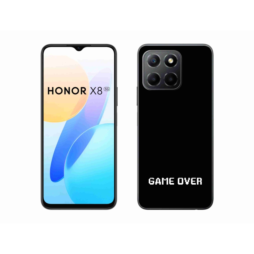 Gélový kryt mmCase na Honor X8 5G/Honor 70 Lite 5G - game over čierne pozadie
