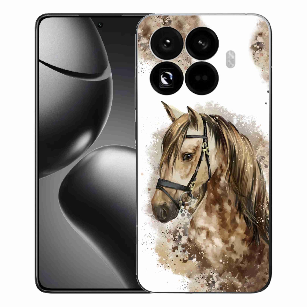 Gélový kryt mmCase na Xiaomi 15T Pro - hnedý kreslený kôň