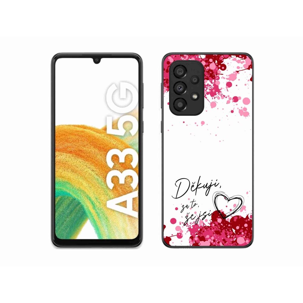 Gélový kryt mmCase na Samsung Galaxy A33 5G - zamilovaný text 2 biele pozadie