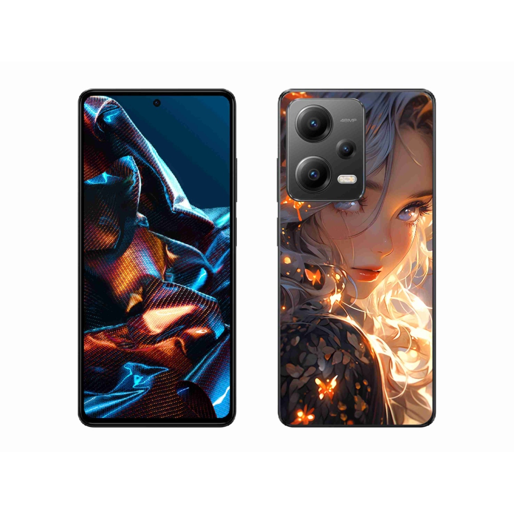 Gélový kryt mmCase na Xiaomi Redmi Note 12 Pro 5G - dievča a motýle