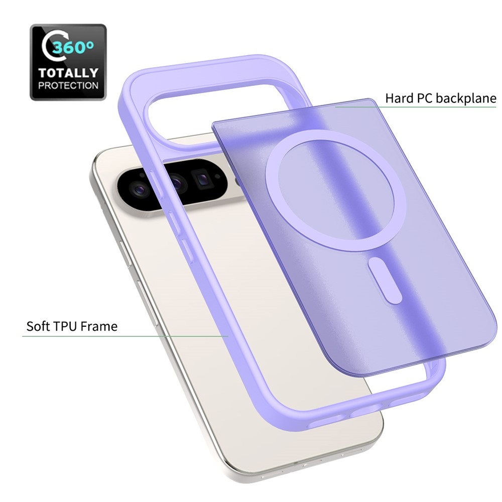 Skin gélový obal s pevným chrbtom a podporou MagSafe na Google Pixel 10 Pro/Pixel 10 - fialový