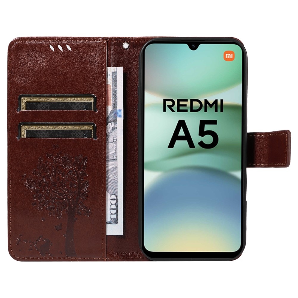 Trees knižkové puzdro na Xiaomi Redmi A5 (173.45x79.35x8.45mm) - hnedé