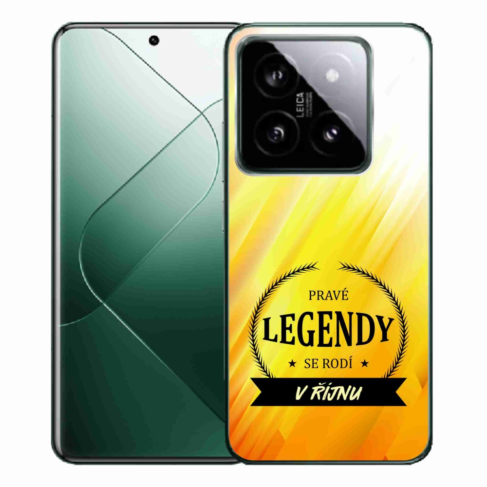 Gélový kryt mmCase na Xiaomi 14 Pro - legendy v októbri žlté pozadie