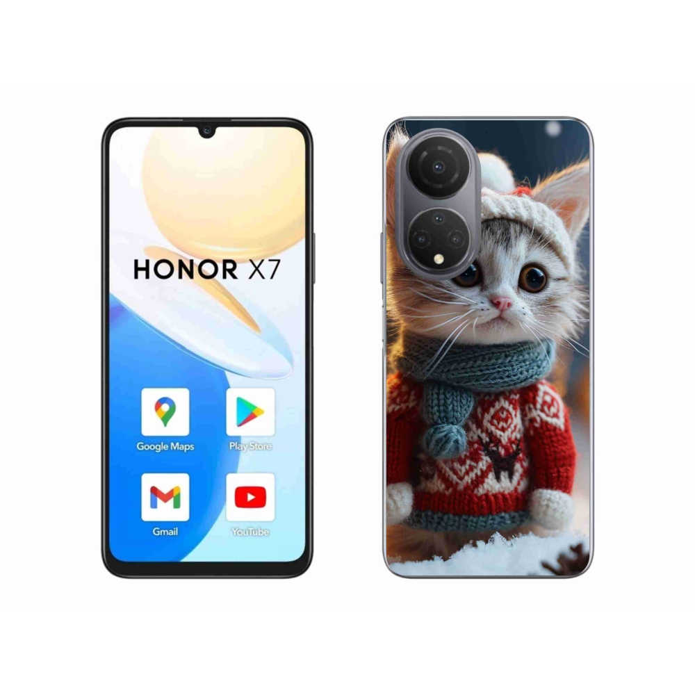 Gélový kryt mmCase na Honor X7 - mačiatko vo svetri