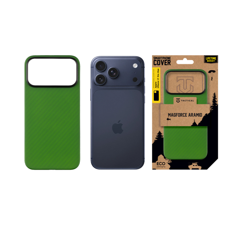 Taktický kryt MagForce Aramid pre Apple iPhone 17 Pro Max Green Toad