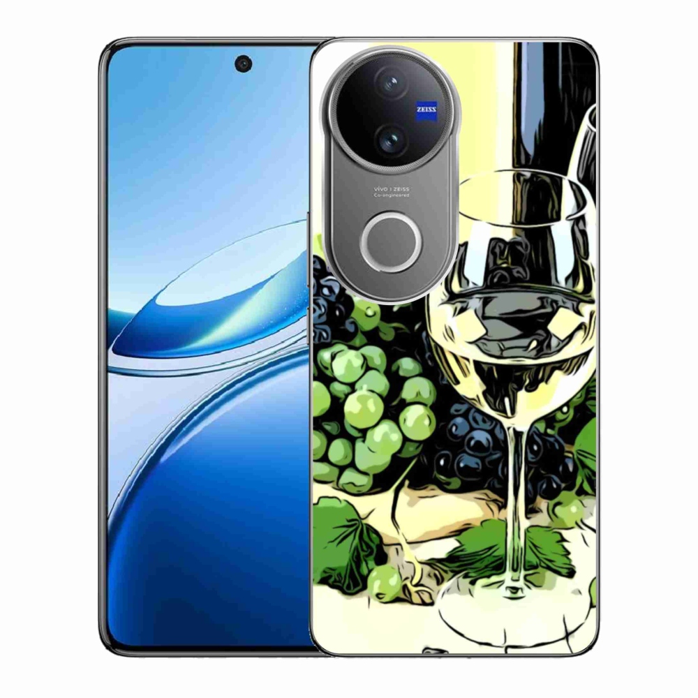 Gélový kryt mmCase na Vivo V50 5G - pohár vína