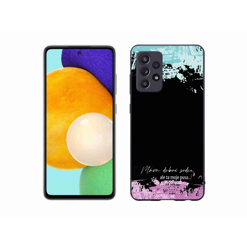 Gélový kryt mmCase na Samsung Galaxy A52/A52 5G - vtipný text 3 čierne pozadie
