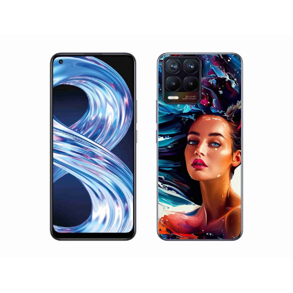 Gélový kryt mmCase na Realme 8 Pro - olejomaľba ženy