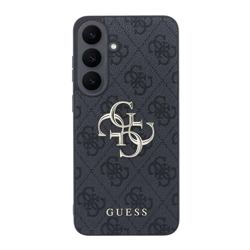 Guess PU 4G Metal Logo – zadný kryt pre Samsung Galaxy S26 FE, čierny