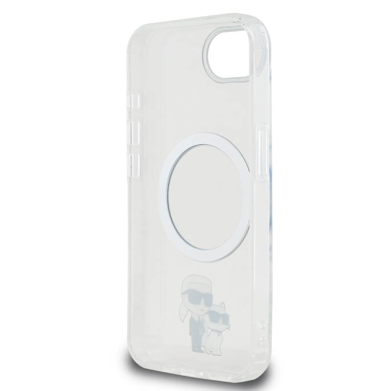 Karl Lagerfeld IML Karl and Choupette MagSafe Zadný Kryt pre iPhone 16e Transparent