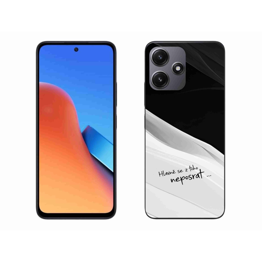 Gélový kryt mmCase na Xiaomi Redmi 12 5G - vtipný text 13 bieločierne pozadie
