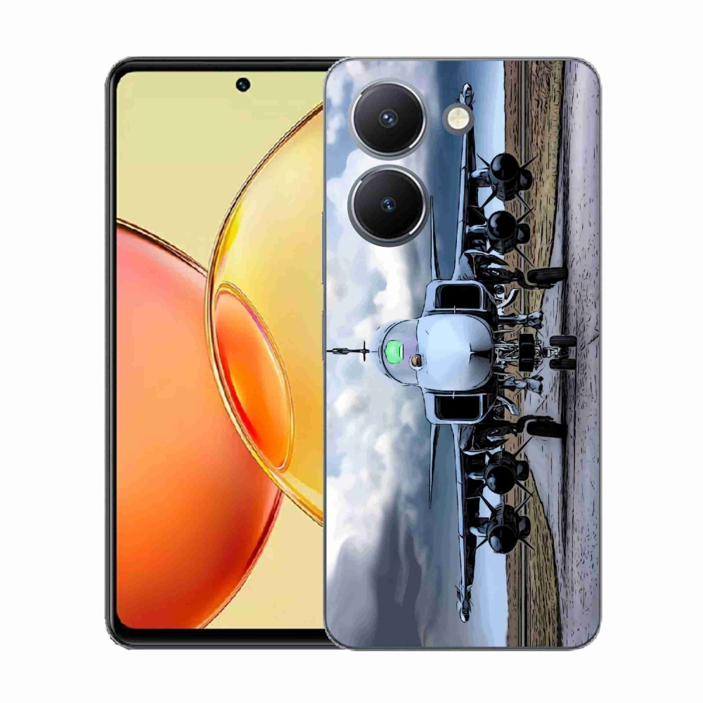 Gélový kryt mmCase na Vivo Y36 - vojenské lietadlo