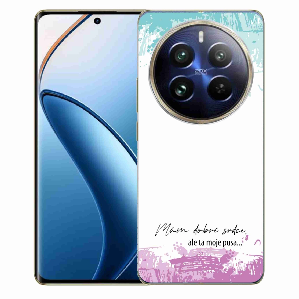 Gélový kryt mmCase na Realme 12 Pro 5G/12 Pro+ 5G - vtipný text 3 biele pozadie