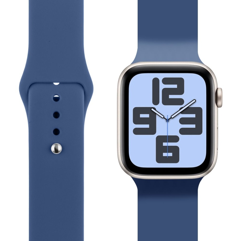 OBAL:ME Silikónový Remienok pre Apple Watch 42-49mm M-L Blue