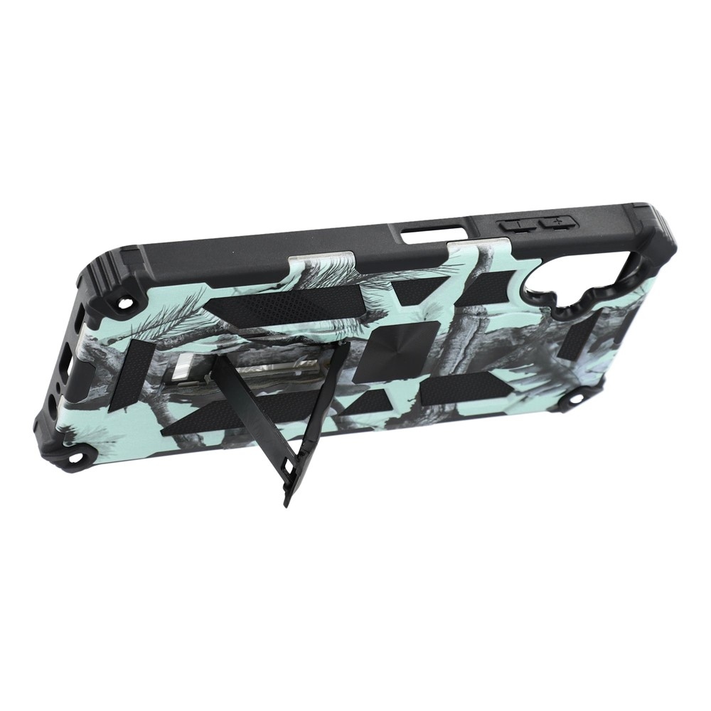 Camouflage odolný kryt na Samsung Galaxy A07 4G - svetlozelený
