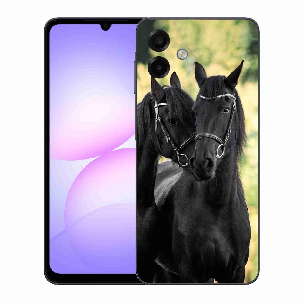 Gélový kryt mmCase na Samsung Galaxy A07 4G - dva čierne kone