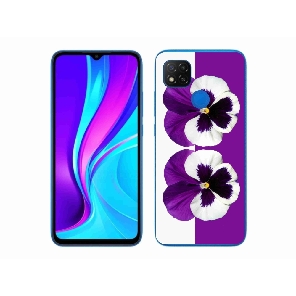 Gélový kryt mmCase na Xiaomi Redmi 9C - fialovobiely kvet