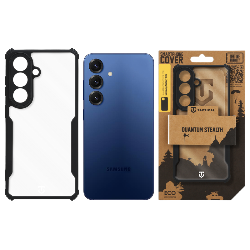 Taktický kryt Quantum Stealth pre Samsung Galaxy S26 Clear/Black