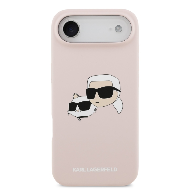 Karl Lagerfeld Liquid Silicone Double Heads MagSafe zadný kryt pre iPhone 17 Air Pink