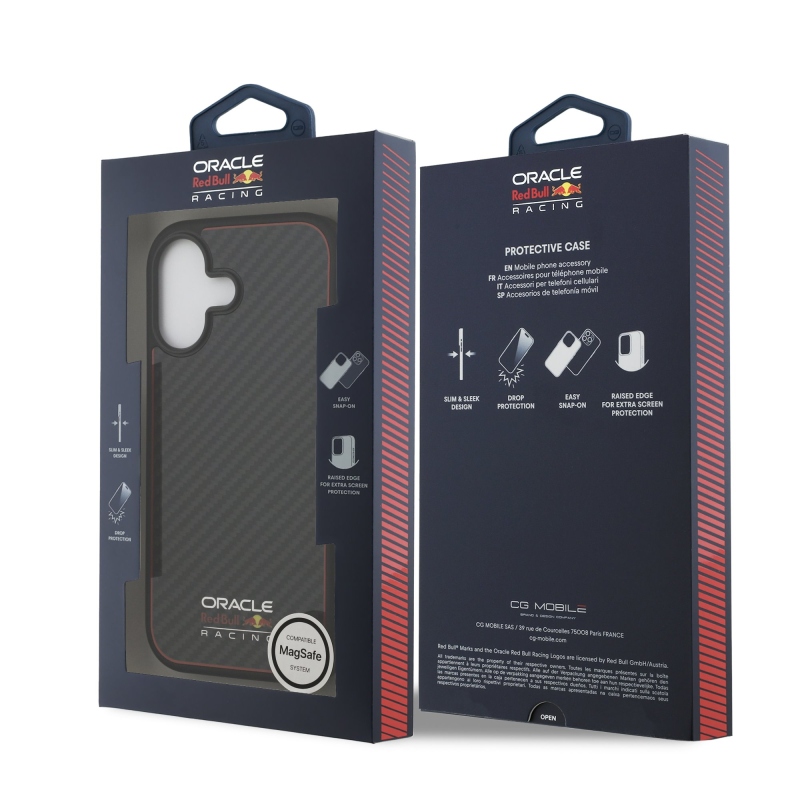 Zadný kryt Red Bull Kevlar MagSafe pre iPhone 17 Black