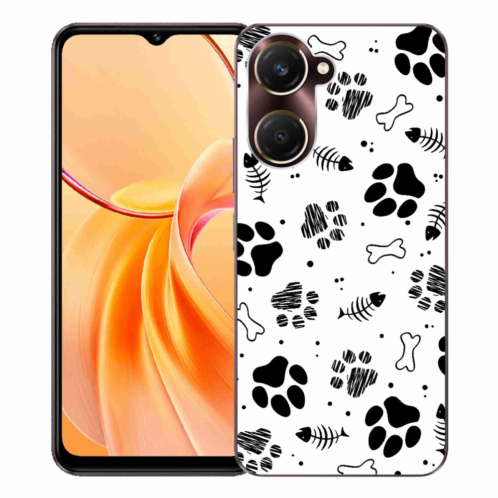 Gélový kryt mmCase na Vivo Y28s 5G - psie labky 1