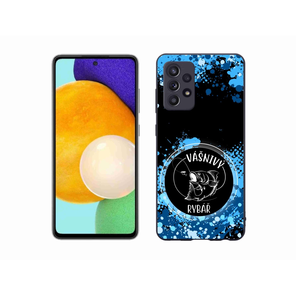 Gélový kryt mmCase na Samsung Galaxy A52/A52 5G - vášnivý rybár čierne pozadie