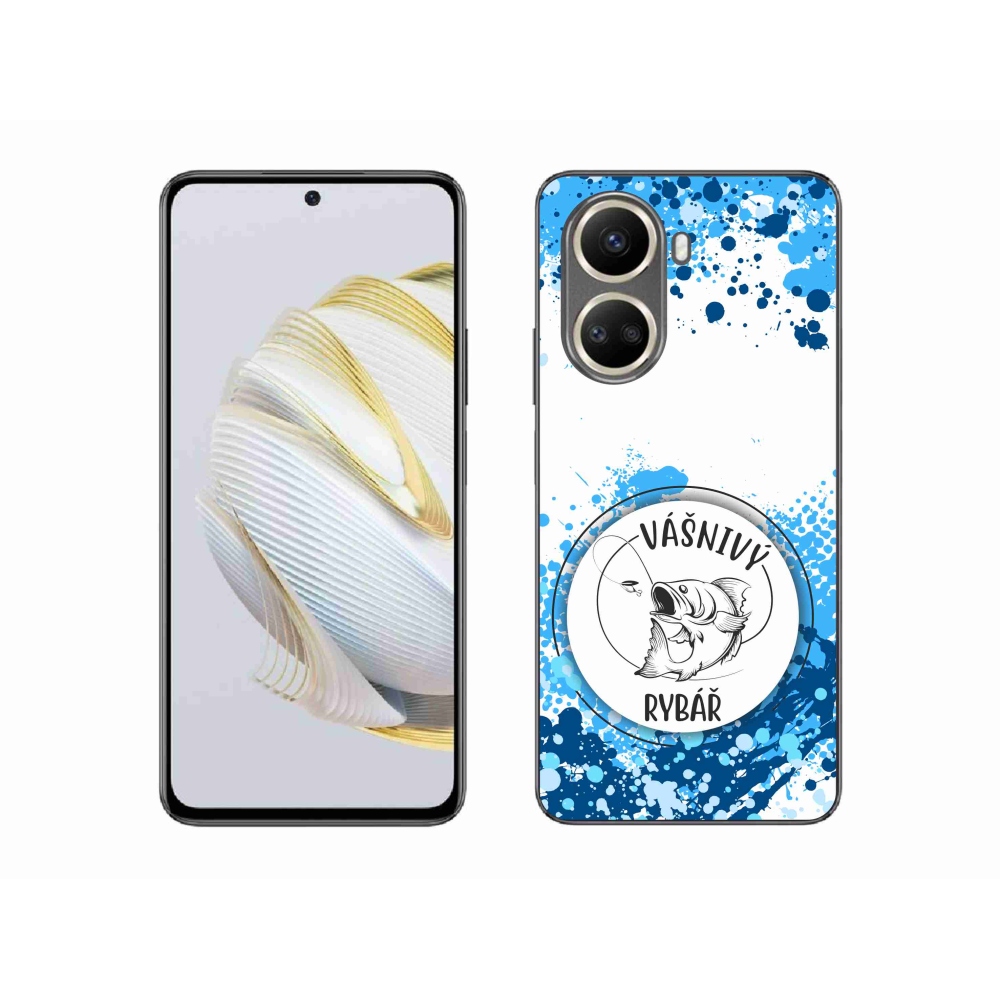 Gélový kryt mmCase na Huawei Nova 10 SE - vášnivý rybár biele pozadie