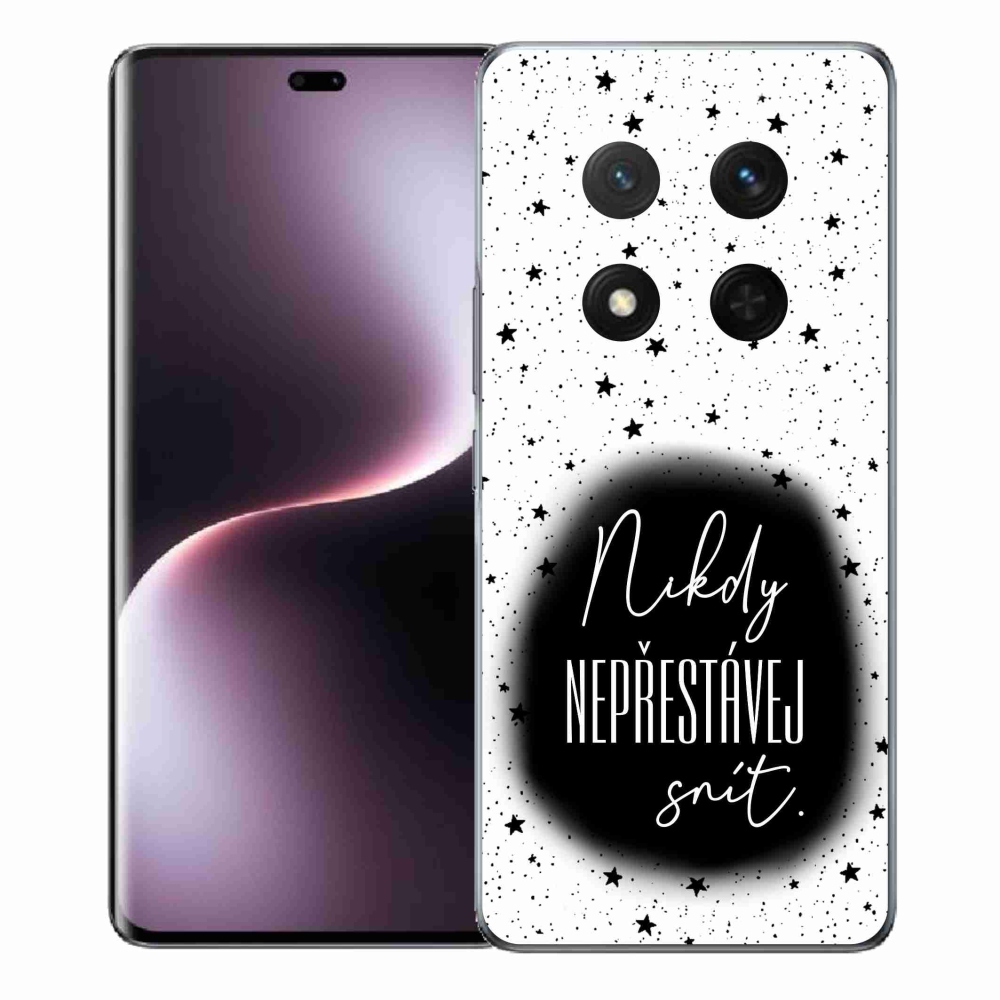 Gélový kryt mmCase na Honor Magic 7 Lite 5G - citát 1 čiernobiele pozadie