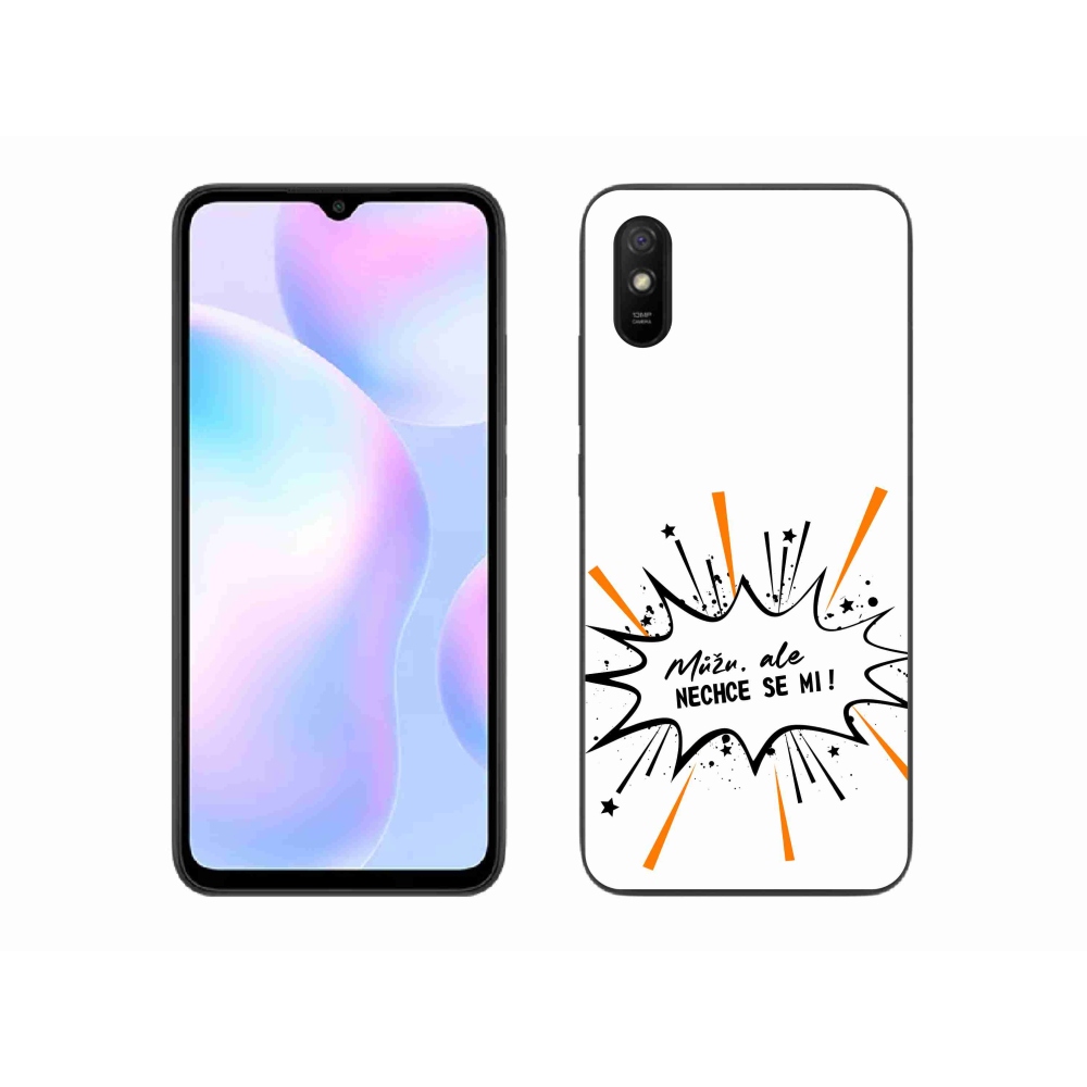 Gélový kryt mmCase na Xiaomi Redmi 9A - vtipný text 11 biele pozadie