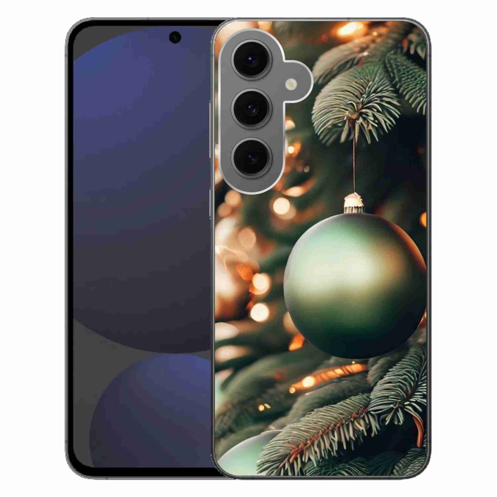 Gélový kryt mmCase na Samsung Galaxy S24 FE - vianočné ozdoby 1