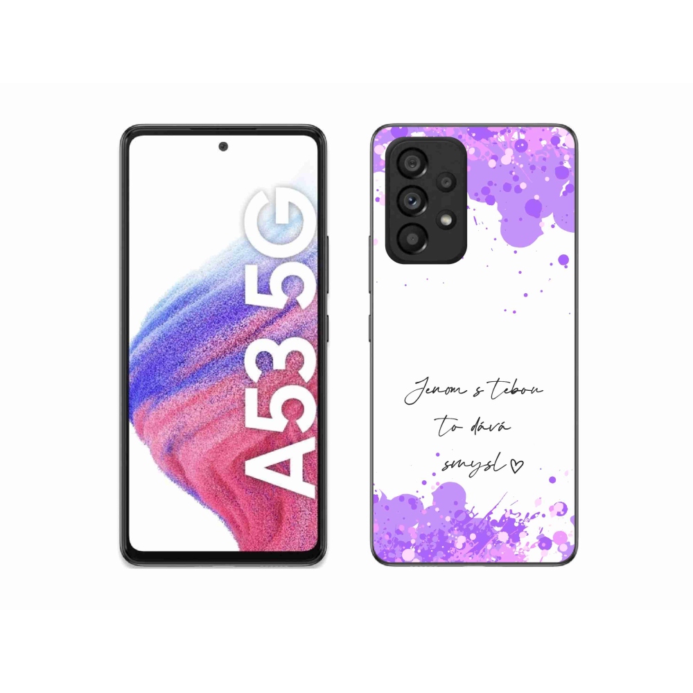 Gélový kryt mmCase na Samsung Galaxy A53 5G - zamilovaný text biele pozadie