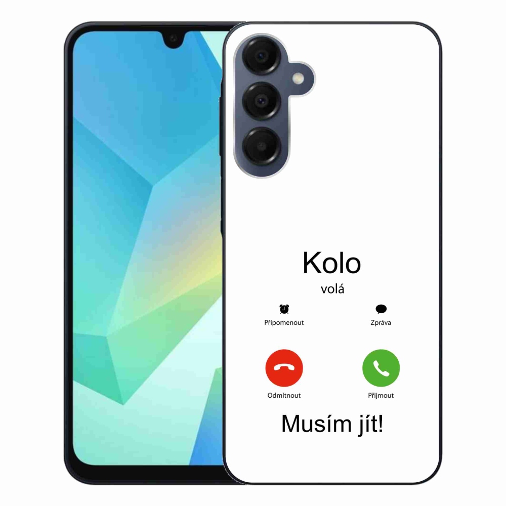 Gélový kryt mmCase na Samsung Galaxy A16 4G/5G - kolo volá biele pozadie