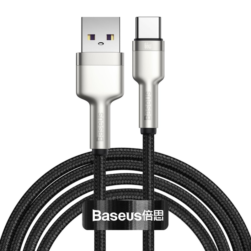 Baseus Cafule Metal Series Dátový Kábel USB-A - USB-C 66W 2m Black