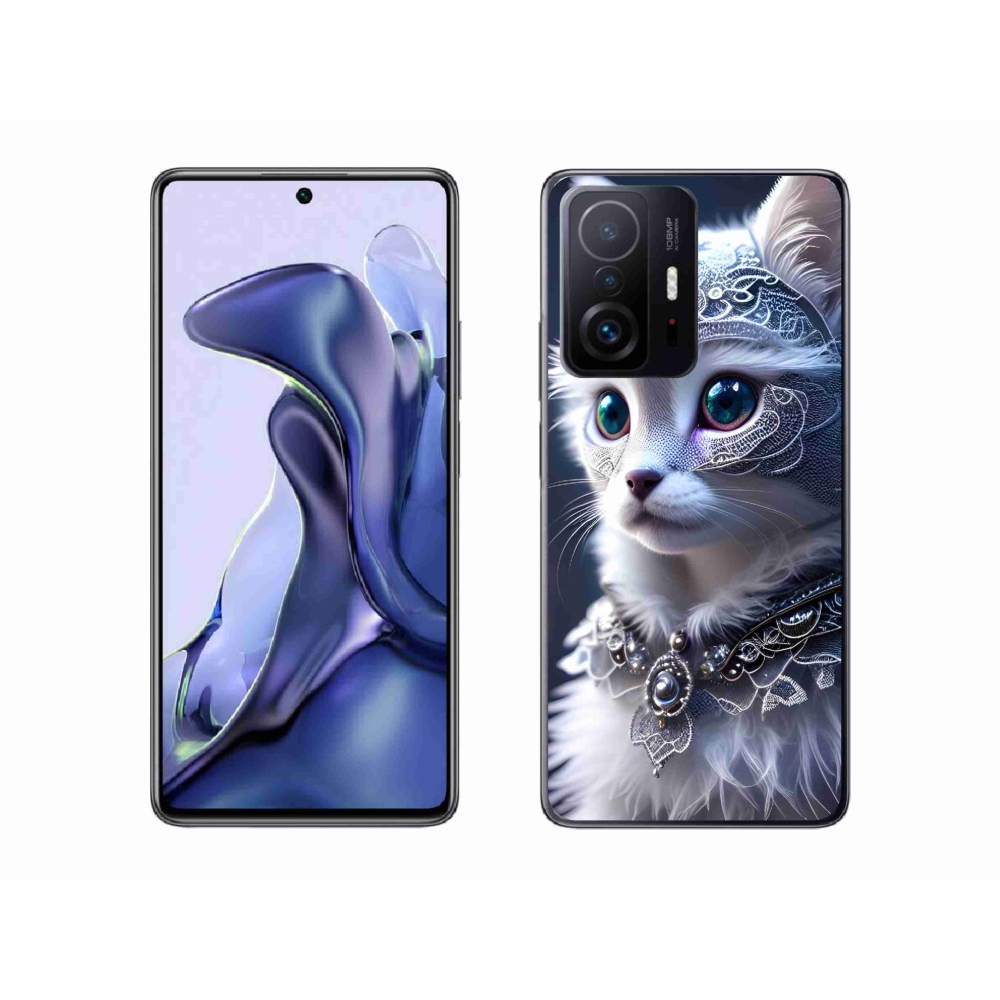 Gélový kryt mmCase na Xiaomi 11T Pro - biela mačka