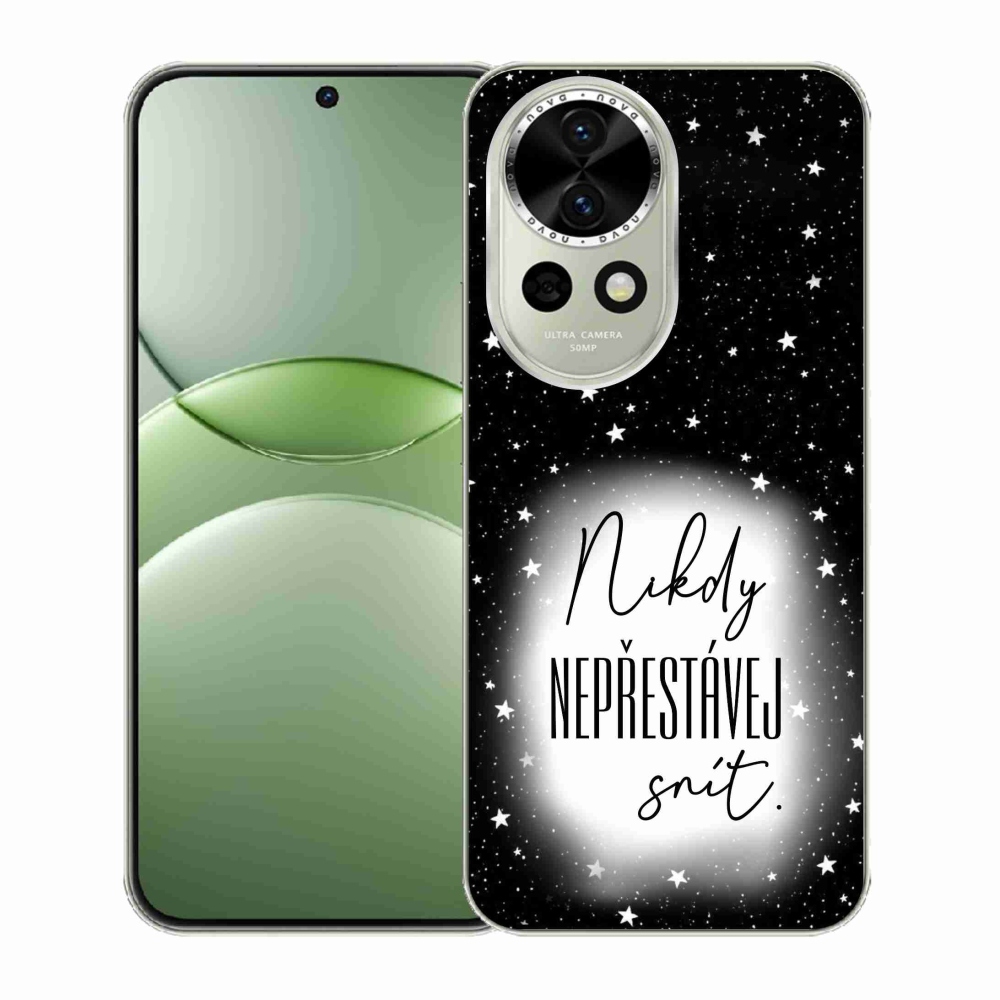 Gélový kryt mmCase na Huawei Nova 13 5G - citát 1 bieločierne pozadie