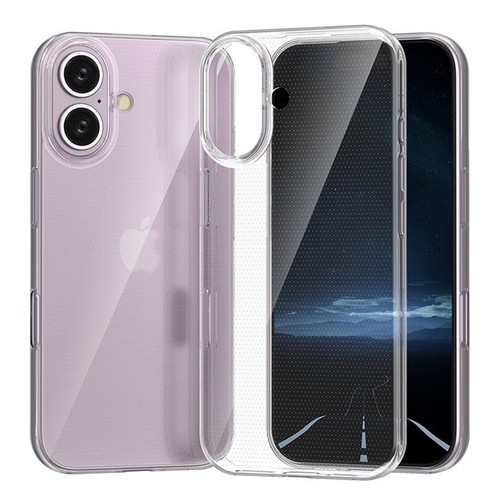 Priehľadný gélový obal na iPhone 16 - priehľadný