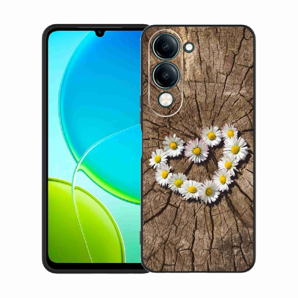 Gélový kryt mmCase na Vivo Y29s 5G - srdce z margaréty