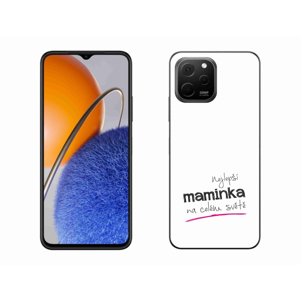 Gélový kryt mmCase na Huawei Nova Y61 - najlepšia mamička 4 biele pozadie