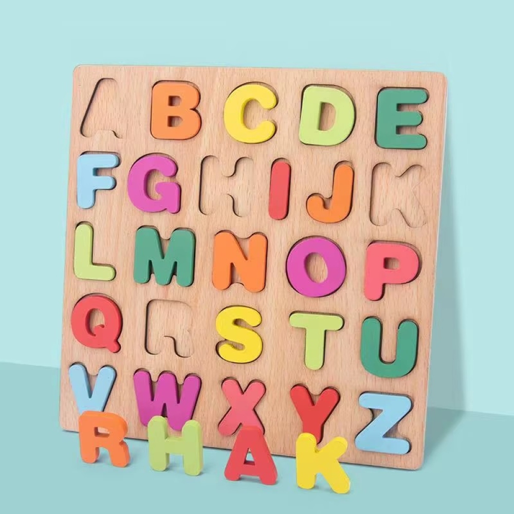 Drevené puzzle pre deti - abeceda