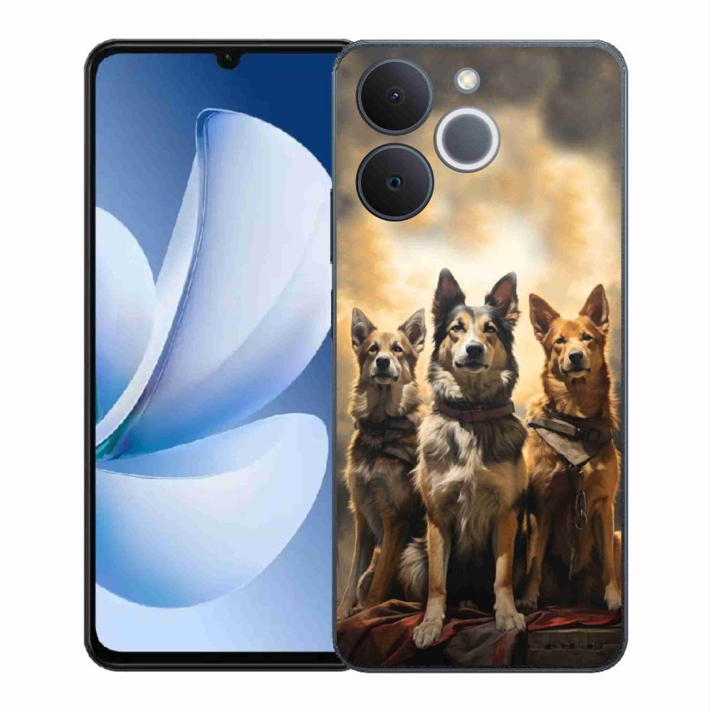 Gélový kryt mmCase na Realme Note 70T - tri psy