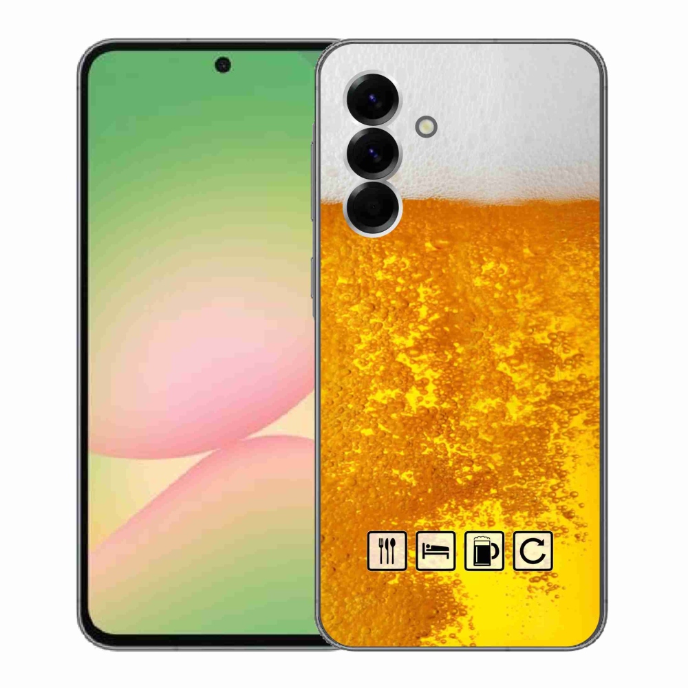Gélový kryt mmCase na Samsung Galaxy A56 5G - pivný motív 3