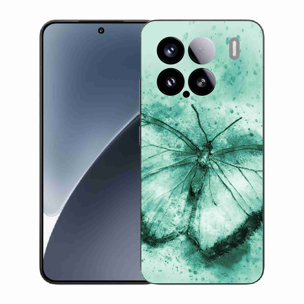 Gélový kryt mmCase na Xiaomi 15 - zelený motýľ