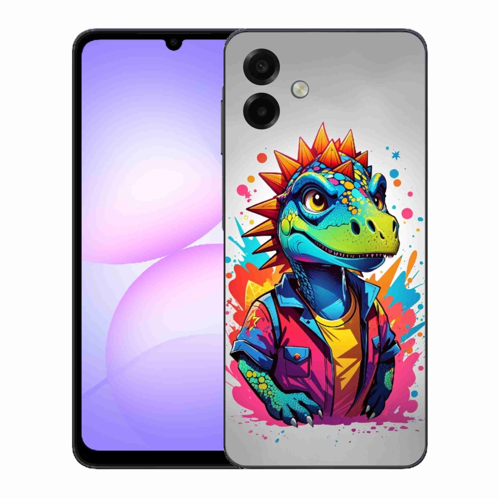 Gélový kryt mmCase na Samsung Galaxy A07 4G - farebný dinosaurus