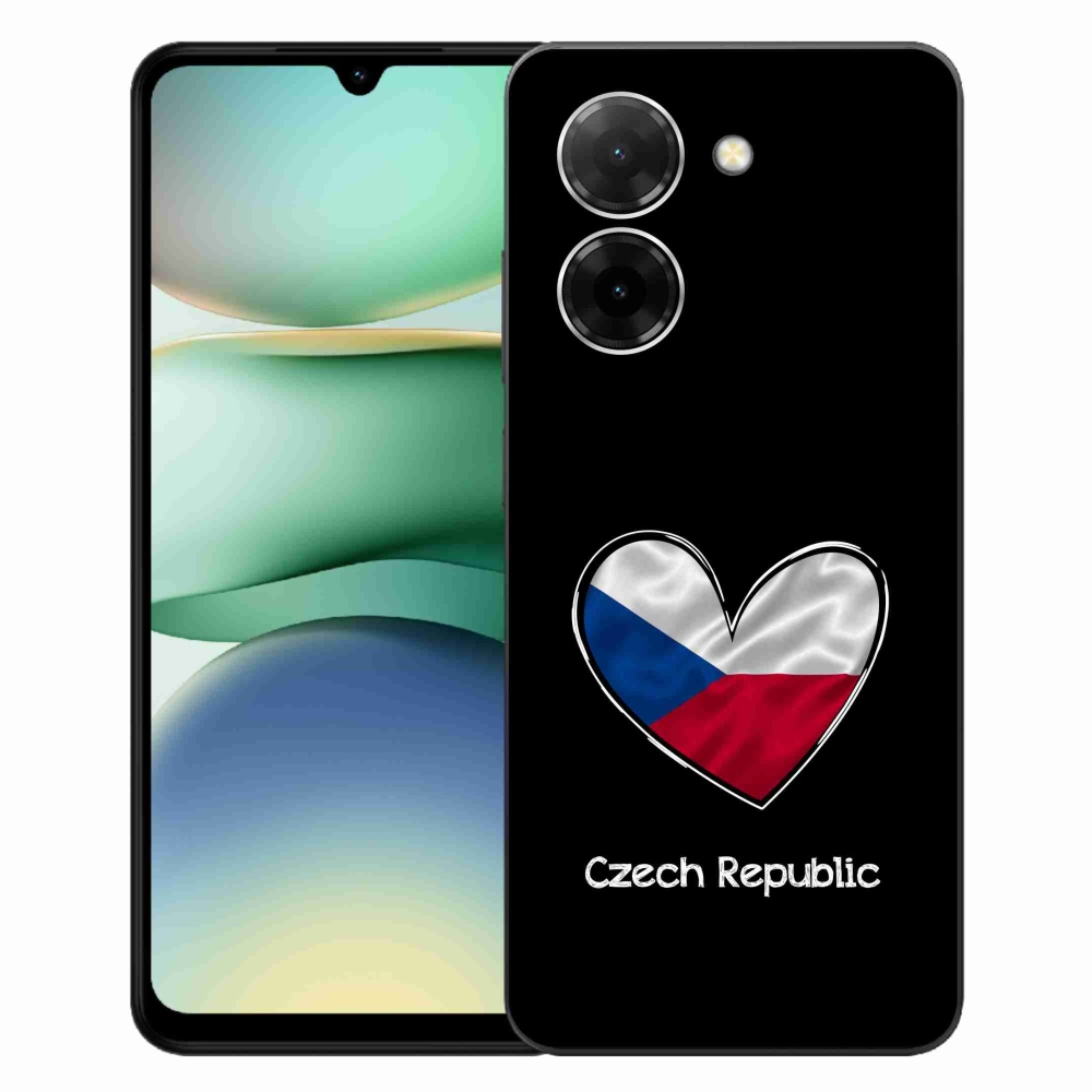 Gélový kryt mmCase na Xiaomi Redmi A5 (173.45x79.35x8.45mm) - vlajka srdca čierne pozadie