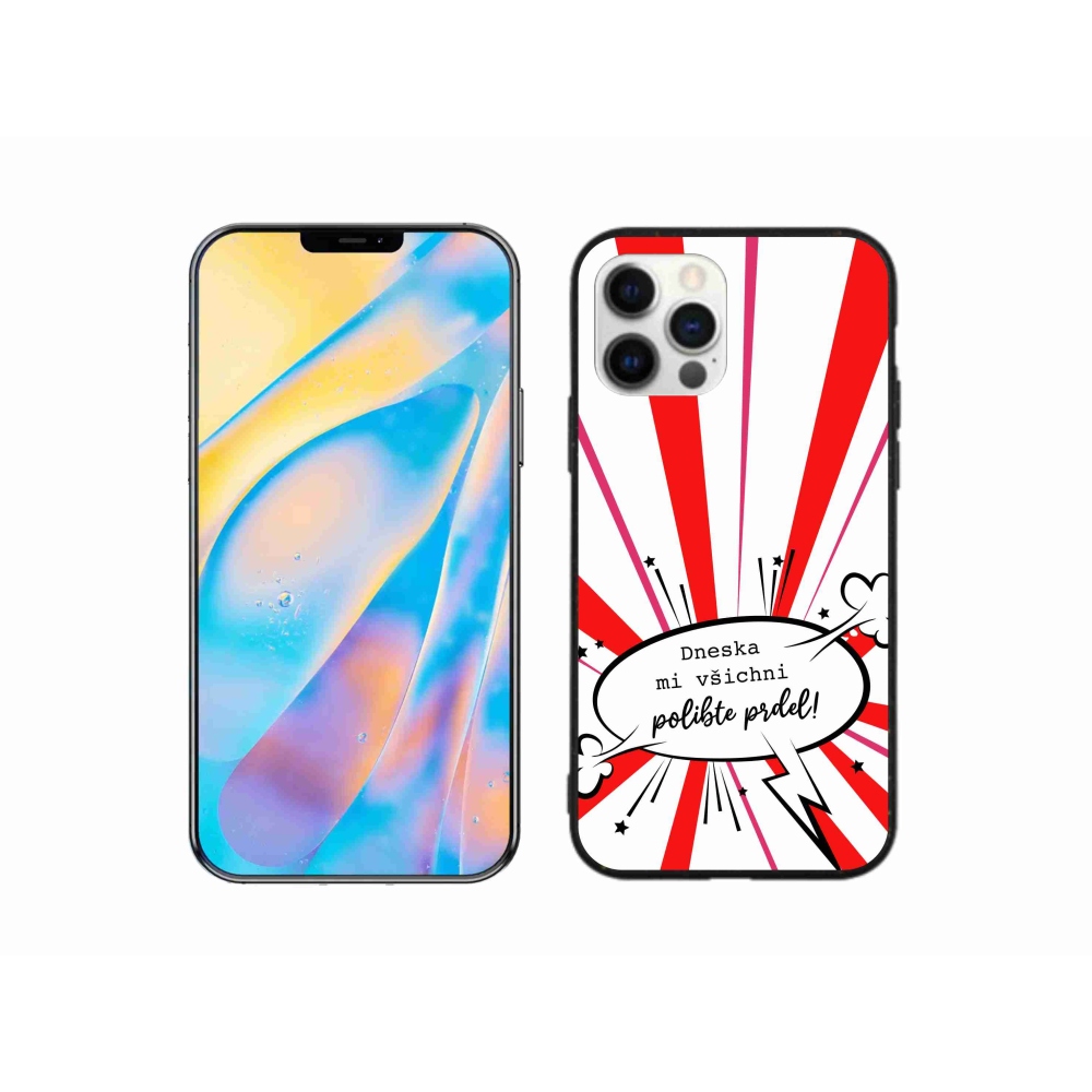 Gélový kryt mmCase na iPhone 12 Pro - vtipný text 15 biele pozadie