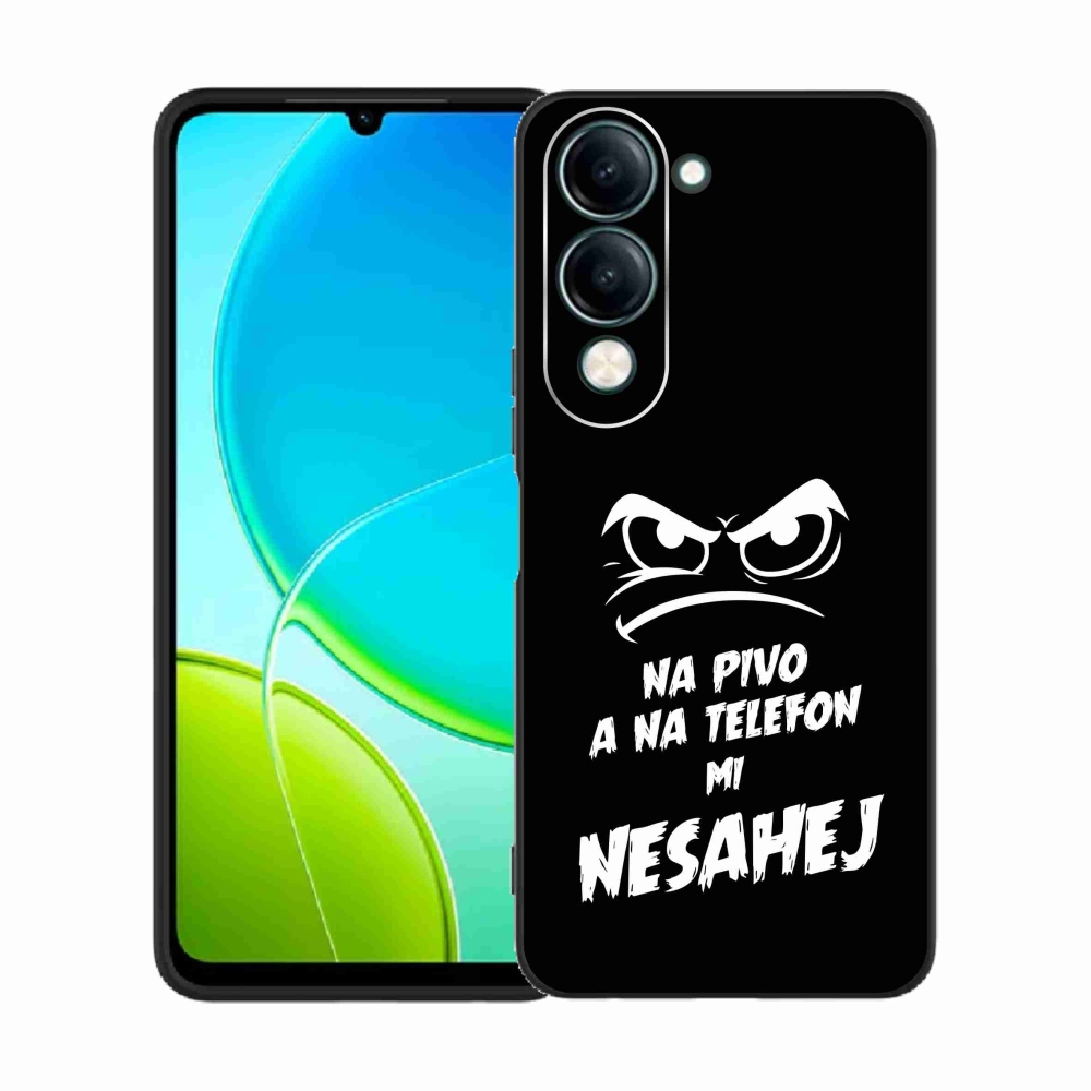 Gélový kryt mmCase na Vivo Y29s 5G - pivný motív 2 čierne pozadie