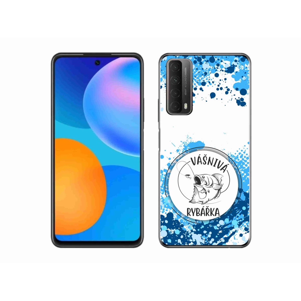 Gélový kryt mmCase na Huawei P Smart (2021) - vášnivá rybárka biele pozadie