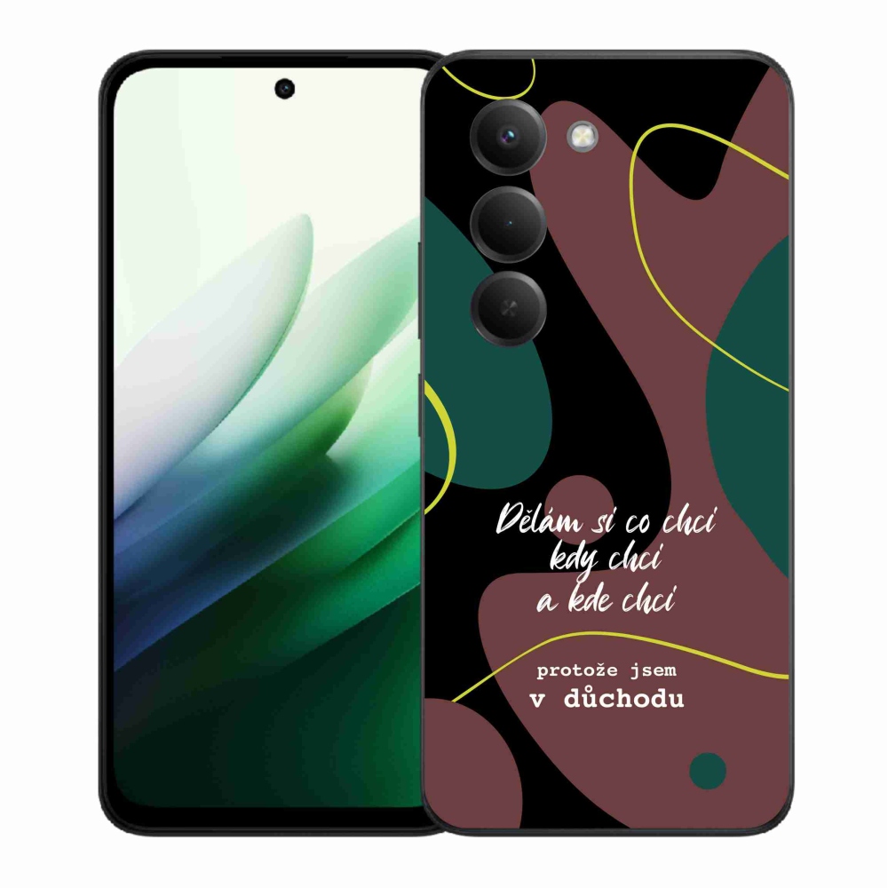 Gélový kryt mmCase na Xiaomi Redmi 15 5G (169mm) - vtipný text 10 čierne pozadie
