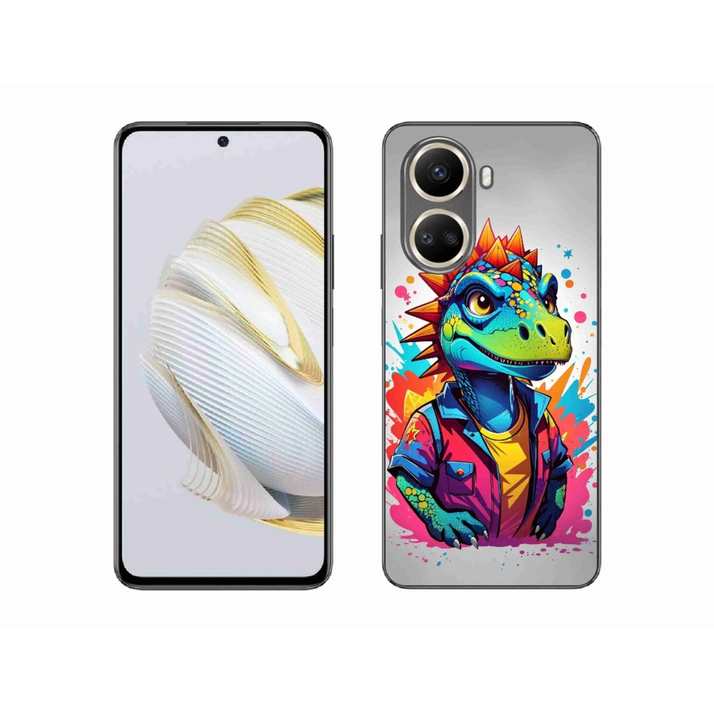 Gélový kryt mmCase na Huawei Nova 10 SE - farebný dinosaurus